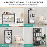 ALVOROG 5 Tier Shelves for Storage Shelving Units and Storage Heavy Duty Metal Storage Shelf Wire Rack Shelving Adjustable Kitchen Shelf Garage ALVOROG