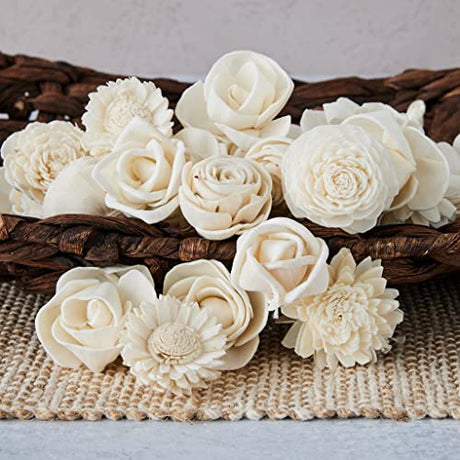 Mini Sola Wood Flower Assortment - 50 in a Set Oh You're Lovely