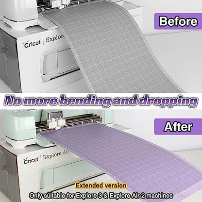 LOPASA Long Extension Tray for Cricut Explore 3 and Explore Air 2 Cutting Mat Support,16'' Cricut Machine Extender Accessories Tools for 12x12 and