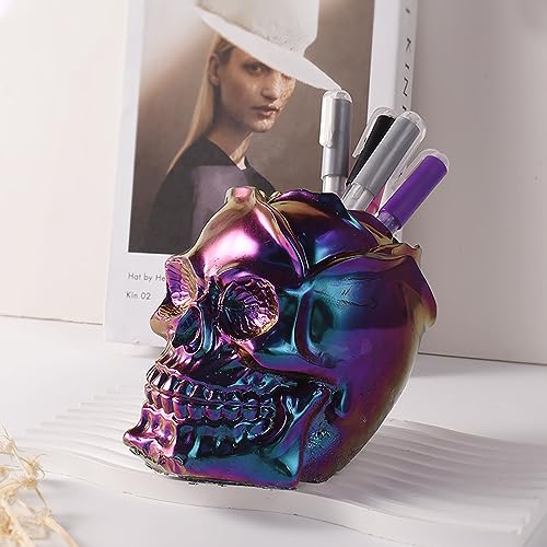Nenkarn Skull Resin Mold, 3D Large Skull Resin Mold for Makeup Brush Holder, Candle Making, Home Decor, Jewelry Candy Container Box, DIY Resin Epoxy Nenkarn