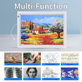 TOHETO A4 Light Pad with Foldable Stand, UL Certified Adapter, 8000 Lux Super Bright Ultra Thin Pad for Cricut Weeding Vinyl, Artist Drawing Light TOHETO