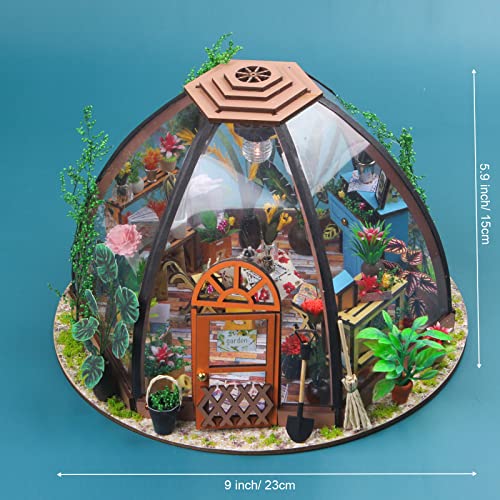 GuDoQi DIY Miniature Dollhouse Kit, Tiny House kit with Furniture, Miniature House Kit 1:24 Scale, Great Handmade Crafts Gift for Birthday Christmas, GuDoQi