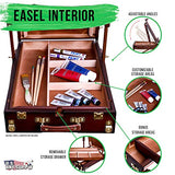 U.S. Art Supply Coronado Walnut Easel, Large Adjustable Wooden French Style Field and Studio Sketchbox Tripod Easel with Drawer, Artist Wood Palette, US Art Supply
