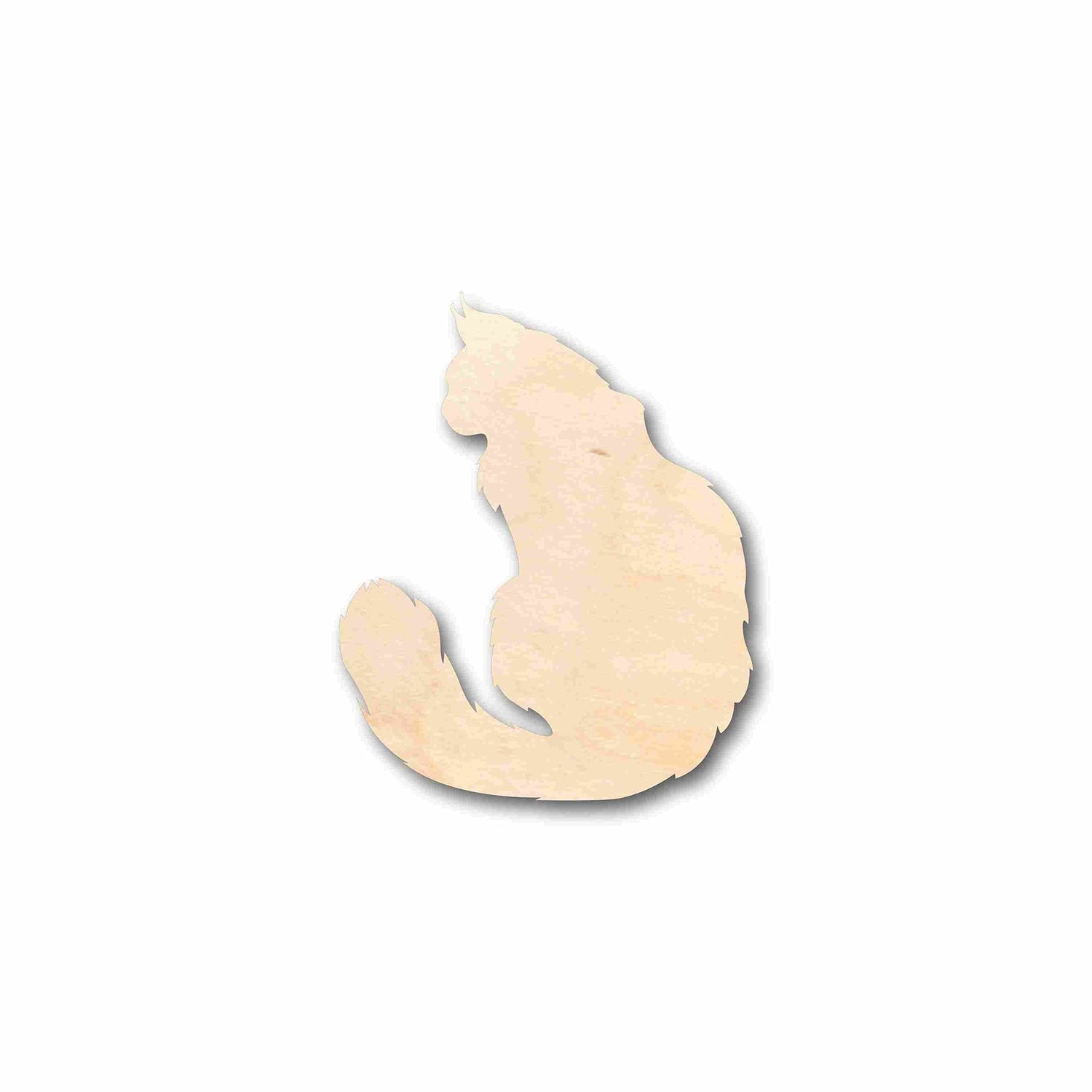 Unfinished Wood Cat Main Coon Silhouette - Craft- up to 24" DIY 12" / 1/4" 24 Hour Crafts