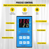 VEVOR Heat Press 6x3.75Inch Curved Element Hat Press Clamshell Design Heat Press for Hats Rigid Steel Frame No Stick Digital LCD Timer and VEVOR