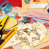 Craft for Adults 50pcs Butterfly Unfinished Wooden Natural Blank Wood Butterfly Shaped Slices Cutouts for DIY Crafts Wedding Home Decoration Small Abaodam