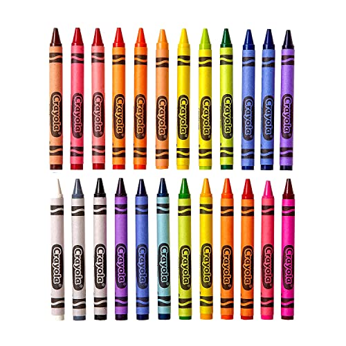 Binney & Smith Crayola(R) Standard Crayon Set, Lift-Lid Box, Assorted Colors, Box Of 24 - WoodArtSupply