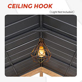 EAGLE PEAK 11x13 Hardtop Wood Gazebo,Outdoor Cedar Wood Frame Pavilion, Galvanized Steel Gable Roof, for Patio, Deck, Backyards, Garden, Natural EAGLE PEAK