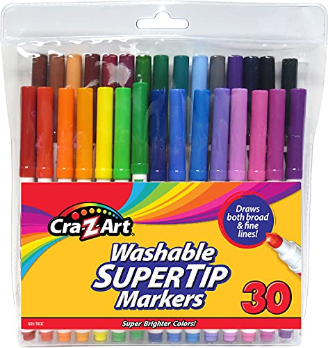 Cra-Z-Art Washable Super Tip Markers, 30 Count Cra-Z-Art