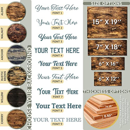 Personalized Wood Sign with 9 Font 6 Color options Customized Wooden Home Decor | C1