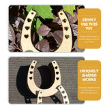 Toyvian 12pcs Unfinished Wood Horseshoe Cutouts Blank Wooden Horseshoe Chips Horseshoe Slices Pieces Wall Decor for DIY Craft Art Toyvian