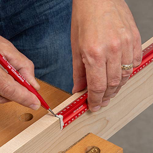 Woodworkers Edge Rule Set - Inch + Edge Rule Rack-It and 4 Stop Woodpeckers