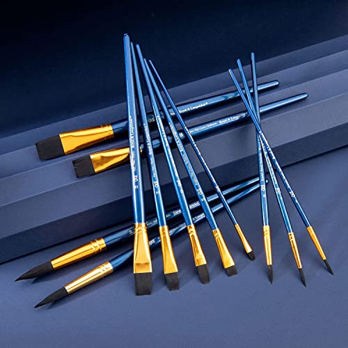 Royal Brush Manufacturing Royal and Langnickel Zip N' Close 12-Piece Brush Set, Soft Black Taklon Royal Brush Manufacturing Company
