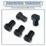 WILLBOND 10 Pcs Bench Dogs 19 mm Bench Dog Clamp Aluminum Alloy Bench Dog with Non Slip Pad MFT Table Stop Woodworking Accessories for 3/4 Inch WILLBOND