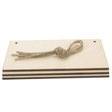 JANOU 3pcs Unfinished Wood Sign Blank Rectangle Hanging Wooden Plaque DIY Craft Project Wood Sign with Rope Door Wall Art Decorative, 6x12'' JANOU