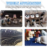 Glarks 8Pcs Stainless Steel Inside Outside Caliper Set, 4'' 8'' 10'' 12'' Straight/Bent Leg Ceramic Pottery Measuring Tools for Carving, Shaping, Glarks