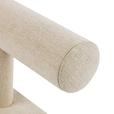 MOOCA Linen Covered Wood Jewelry Display, Jewelry Stand, Perfect for Bracelet Bangle Watch for Home Organization, Store, Tradeshow and Showcase, 7 MOOCA