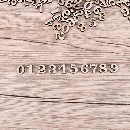 MILISTEN 100pcs Unfinished Wood for Painting Wooden Numbers for Crafts Mini Wooden Number Wood Craft Discs Natural Christmas Stickers Christmas