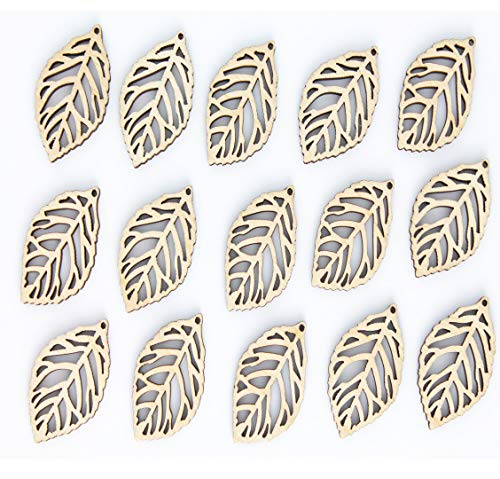 ALL SIZES BULK (12pc to 100pc) Unfinished Wood Wooden Laser Cutout Leaf Leaves Dangle Earring Jewelry Blanks Shape Crafts Made in Texas Texan Wood Crafts