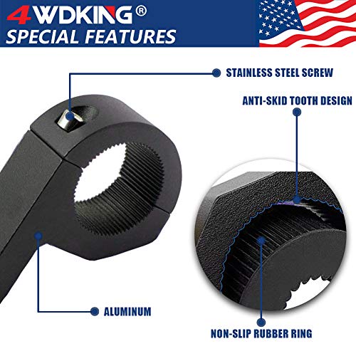 Horizontal Bar Clamp Mounting Kit - 4WDKING 2PCS 0.75"/1"/1.25" LED Light Bar LED Pods Fog Driving Lights Brackets for Bull Bar Tube Roof Roll Cage 4WDKING