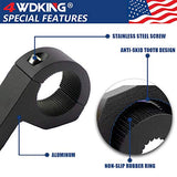 Horizontal Bar Clamp Mounting Kit - 4WDKING 2PCS 0.75"/1"/1.25" LED Light Bar LED Pods Fog Driving Lights Brackets for Bull Bar Tube Roof Roll Cage 4WDKING