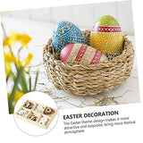 FUNOMOCYA 2 Sets 50pcs Easter Ornaments Easter Wooden Cutout Craft Wood Shapes Easter Bunny Cutouts Unfinished Wood Easter Party Supplies DIY Rabbit FUNOMOCYA