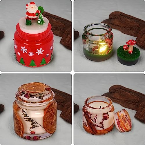 Actvty Jar Silicone Molds, Jar Resin Molds with Lids, 2 Sets of Candle Jar Molds of Different Sizes, Epoxy Resin Casting Molds for DIY Jewelry Actvty