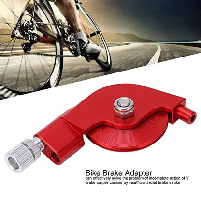 Bike Accessories, V Brake Stroke Converter Aluminum Alloy CNC Machining V Brake Caliper Regulator for Road Cycling(Red) - WoodArtSupply