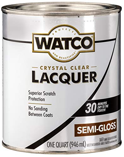 Rust-Oleum Watco 63141 Lacquer Clear Wood Finish, Quart, Clear Semi-Gloss