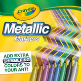 Crayola Metallic Markers, Art Supplies, 8 Count, Colors May Vary Crayola
