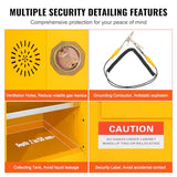 VEVOR Safety 45 Gal, Cold-Rolled Steel Flammable Liquid Storage Cabinet, 42.9 x 18.1 x 65.2 in Explosion Proof with 2 Adjustable Shelves 2 Manual VEVOR