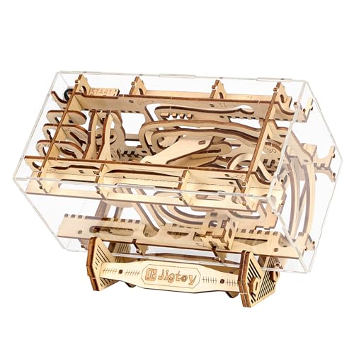 Wooden Marble Maze Fidget Toy Gravity Maze Marble Run Brain Game with Wood 3D Puzzles for Adults and Teens