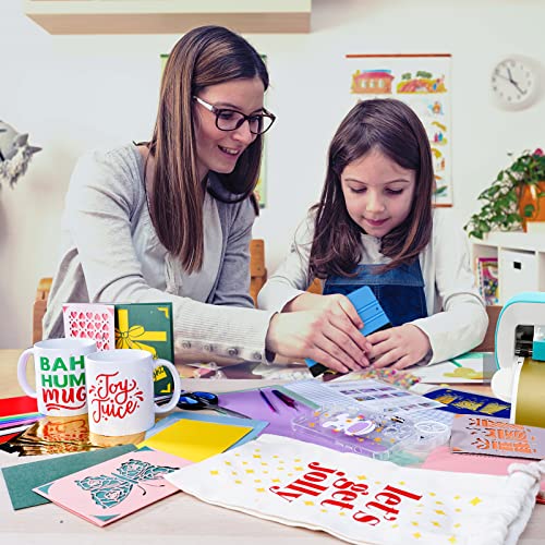 GO2CRAFT Accessories Bundle for Cricut Joy, 70Pcs Ultimate Accessories and Supplies with Adhesive Vinyl Sheets, Folded Card Stock, Card Mat, Weeding GO2CRAFT