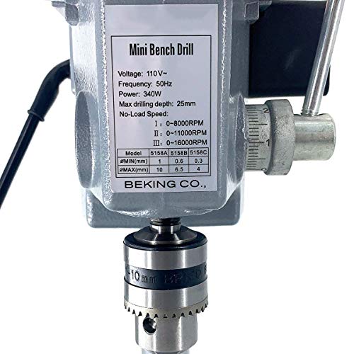 EWANYO 3-Speed Benchtop Drill Press, Electric Bench Wood Drilling Machine for DIY Creation, Small and Precise Work Like Jewelry Making Woodworking EWANYO