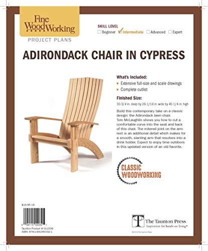 Fine Woodworking's Adirondack Chair in Cypress - WoodArtSupply