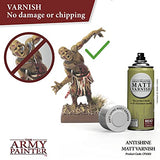 The Army Painter Anti Shine Matt Spray for Miniature Painting - After Quickshade Spray Paint Top Coat Acrylic Varnish - Satin Finish Spray for The Army Painter