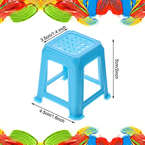 8 Pieces Canvas Stands Paint Stands for Painting Mini Canvas Feet Risers Canvas Support Stands for Fluid Acrylic Pouring Paint Supplies (Blue) - WoodArtSupply