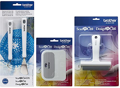 Brother ScanNCut Complete Crafting Accessories Set: Spatula and Hook Set, Scraper Tool, Brayer Roller
