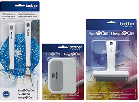 Brother ScanNCut Complete Crafting Accessories Set: Spatula and Hook Set, Scraper Tool, Brayer Roller Brother