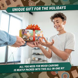 BeaverCraft Wood Carving Kit for Beginners DIY Kits for Adults & Kids Woodworking Kit Whittling Knife Set – Craft Hobby Kits for Adults Teens Hobbies BeaverCraft