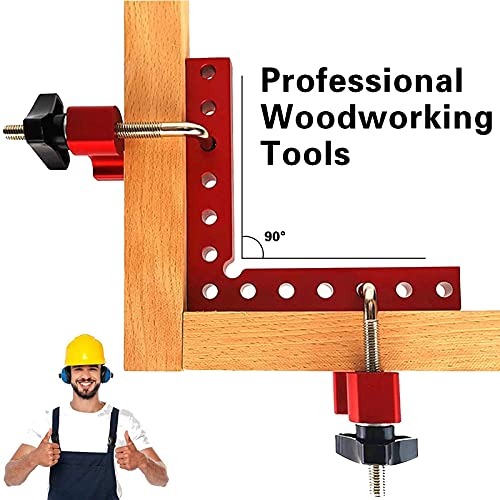 90 Degree Positioning Squares Right Angle Clamps 5.5" Aluminum Alloy Woodworking Carpenter Corner Clamping Tool for Picture Frame Box Cabinets Aogbra