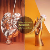 Wadities Acrylic Paint Metallic, 3pcs 125g Gold & Silver & Bronze, Gold Leaf Paint for Art Painting, Ideal for Canvas, Wood, Clay, Fabric, Ceramic, Wadities