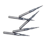 OSCARBIDE Tapered Ball Nose Carbide End Mills 1/8" Shank R0.25 CNC Router Bit 2 Flutes Tin Coated for Engraving Milling 3D Relief Carving.5pcs/Set OSCARBIDE