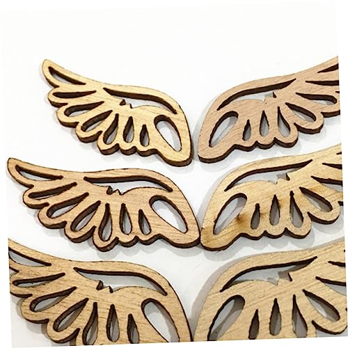 EXCEART 240 Pcs DIY Christmas Wooden Ornaments Christmas Angel Wings Ornaments Wooden Cutouts Unfinished Wood Ornaments Small Wings for Crafts Wood - WoodArtSupply