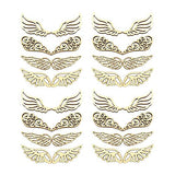 JANOU 80pcs Angel Wings Wood Slices Wooden Cutouts Unfinished Wood DIY Craft Embellishments Gift Ornaments Decoration, 2.4x1 in JANOU