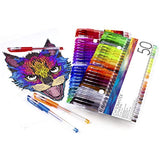 CHROMATEK Glitter Pens 100 Set Best Colors. 200% The Ink: 50 Gel Pens, 50 Refills. Super Glittery Ultra Vivid Colors. No Repeats. Professional Art CHROMATEK