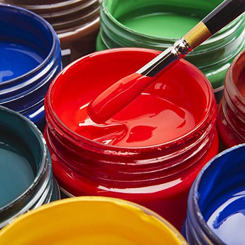 KINGART 5060-12 100ml Jars, Set of 12 Vivid Colors Acrylic Paint, Assorted 12 Piece KINGART