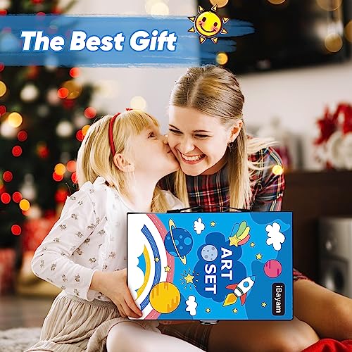 iBayam Art Supplies, 149-Pack Drawing Kit Painting Art Set Art Kits Gifts Box, Arts and Crafts for Kids Girls Boys, with Coloring Book, Crayons, iBayam