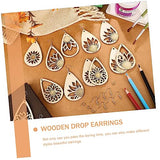 COHEALI 3 Sets Wooden Earrings Unfinished Wooden Earring Making Kit Earring Hooks for Jewelry Making African Jewelry Findings Earring Posts for COHEALI