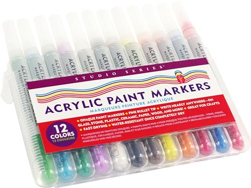 Studio Series Acrylic Paint Marker Set (12-piece set) - WoodArtSupply